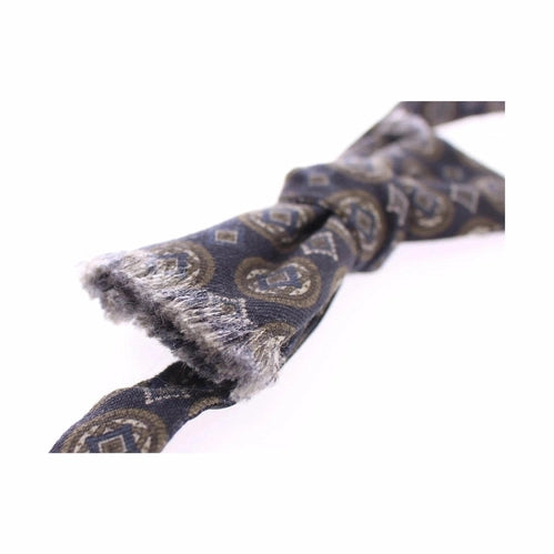 Dolce & Gabbana Blue Silk Baroque Fantasi Tied Bow Tie Papillon