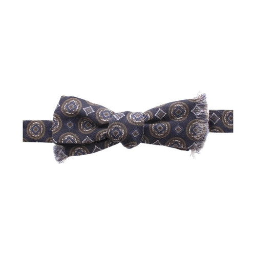 Dolce & Gabbana Blue Silk Baroque Fantasi Tied Bow Tie Papillon