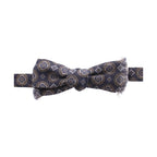 Dolce & Gabbana Blue Silk Baroque Fantasi Tied Bow Tie Papillon