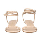 Stuart Weitzman Beige Leather Stiletto Heel Sandals