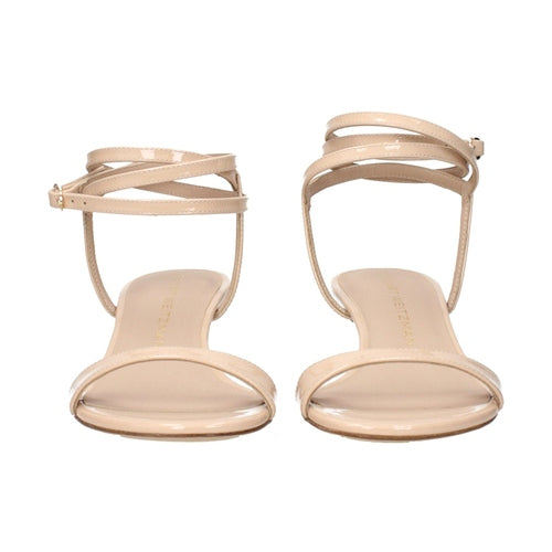 Stuart Weitzman Beige Leather Stiletto Heel Sandals