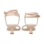Stuart Weitzman Beige Leather Stiletto Heel Sandals