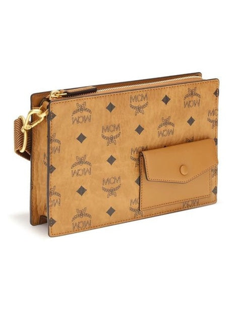 MCM Brown Polyethylene Shoulder Bag