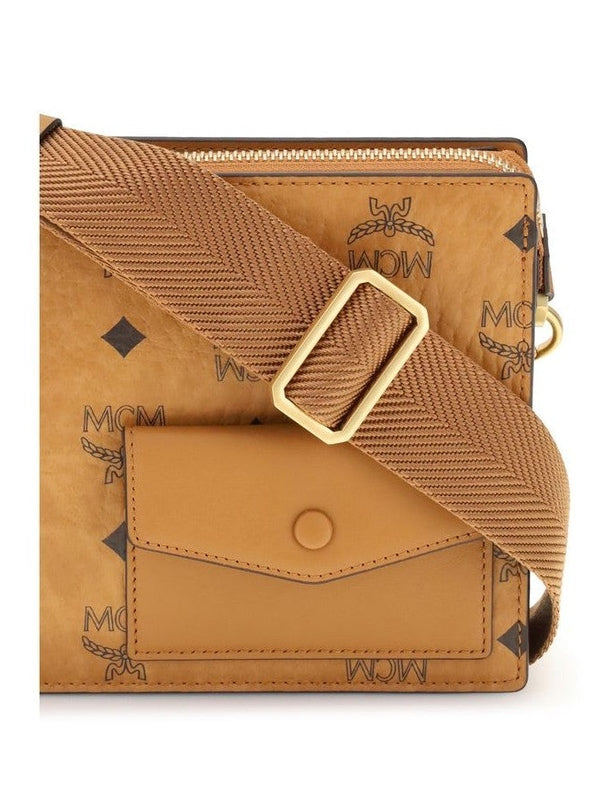 MCM Brown Polyethylene Shoulder Bag