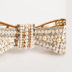 Dolce & Gabbana Gold Brass Glas Crystal Faux Pearl Embellished Brooch