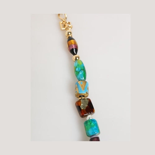 Dolce & Gabbana Multicolor Murano Glass Beads Brass Women Jewelry Necklace