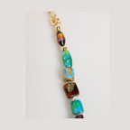 Dolce & Gabbana Multicolor Murano Glass Beads Brass Women Jewelry Necklace