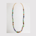 Dolce & Gabbana Multicolor Murano Glass Beads Brass Women Jewelry Necklace
