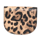 Dolce & Gabbana Brown Leopard Print Calf Leather Small Coin Purse Wallet