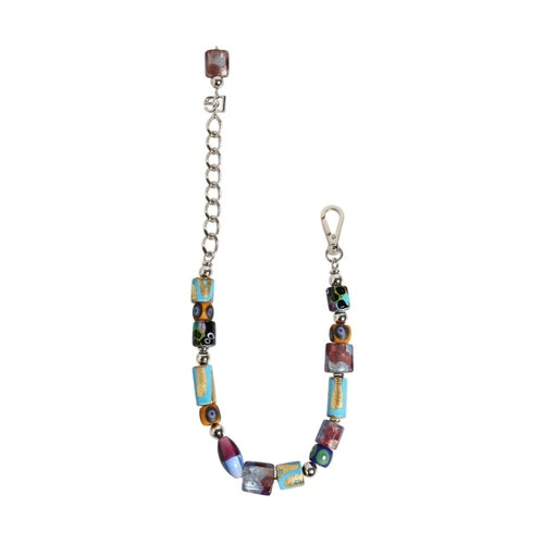 Dolce & Gabbana Multicolor Murano Glass Beads Brass Zamak Necklace