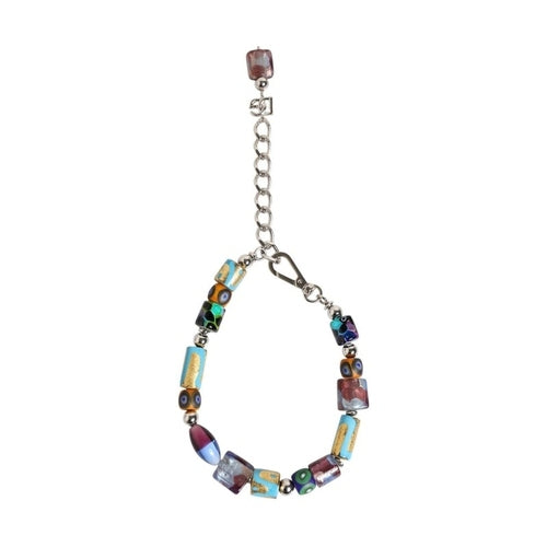 Dolce & Gabbana Multicolor Murano Glass Beads Brass Zamak Necklace