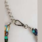 Dolce & Gabbana Multicolor Murano Glass Beads Brass Zamak Necklace