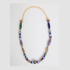 Dolce & Gabbana Multicolor Murano Glass Beads Gold Brass Chain Jewelry Necklace