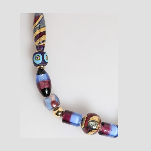 Dolce & Gabbana Multicolor Murano Glass Beads Gold Brass Chain Jewelry Necklace