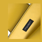 Dolce & Gabbana Yellow Smooth Leather DG Logo Clutch Crossbody Case Bag