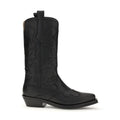 Ganni Black Recycled Leather Lace-Up Boots