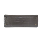 Kate Spade Grey Croc Embossed Leather Elissa Bristol Drive Tote Handbag Bag
