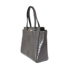 Kate Spade Grey Croc Embossed Leather Elissa Bristol Drive Tote Handbag Bag