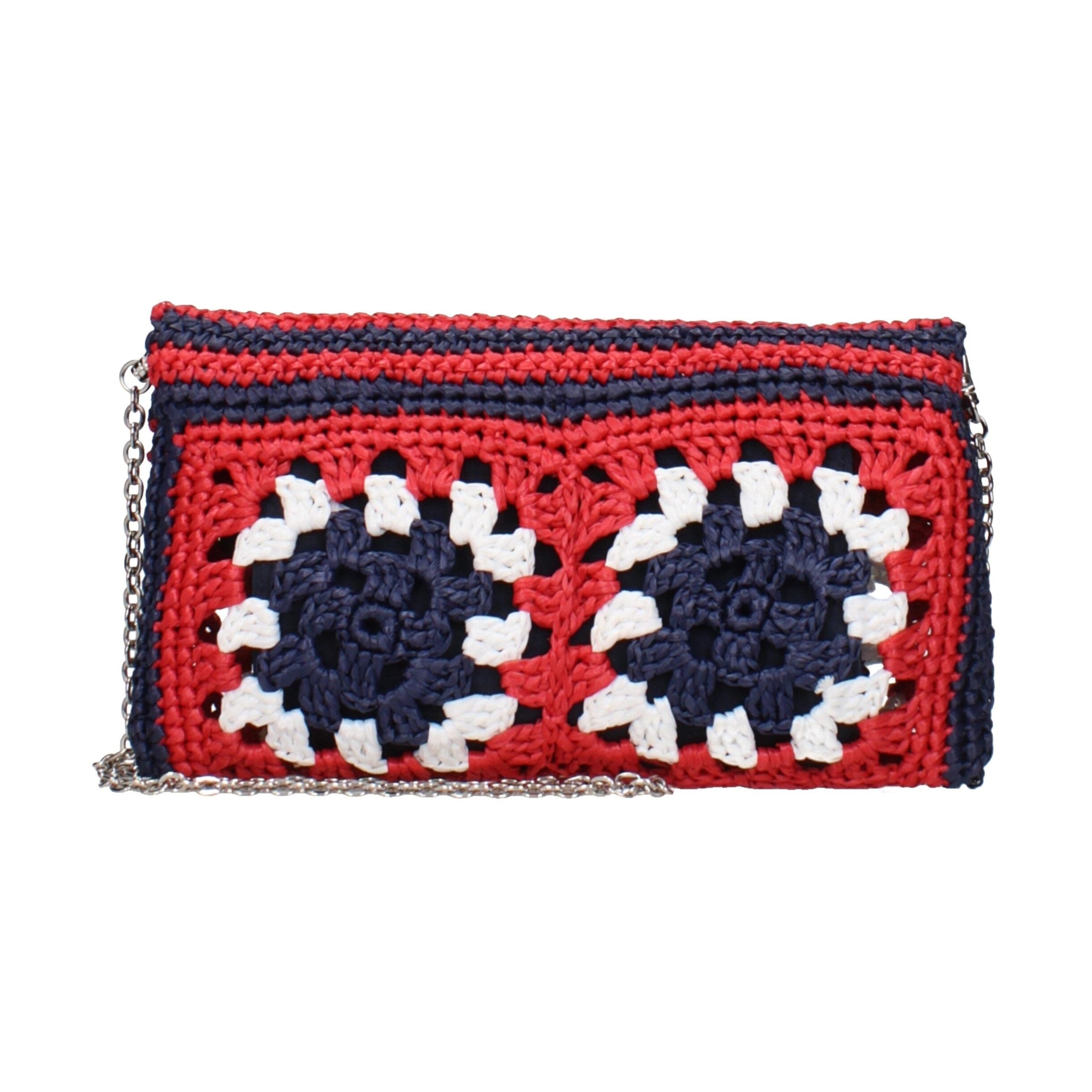 Miu Miu Multicolor Raffia Clutch Bag