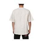 Dolce & Gabbana White Logo Print Cotton Crew Neck Men T-shirt
