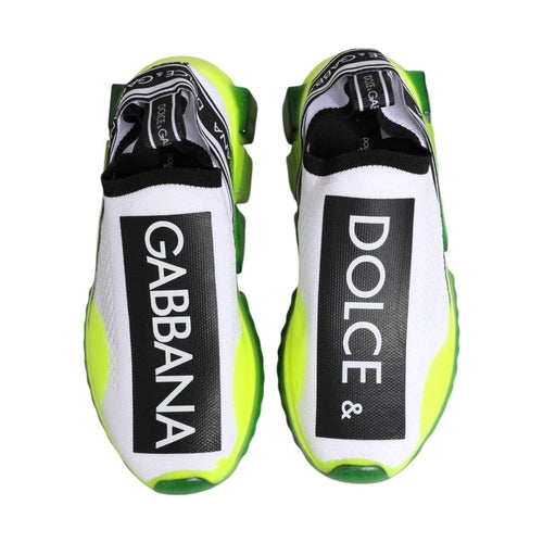 Dolce & Gabbana Black White Slip On Sorrento Sneakers Shoes