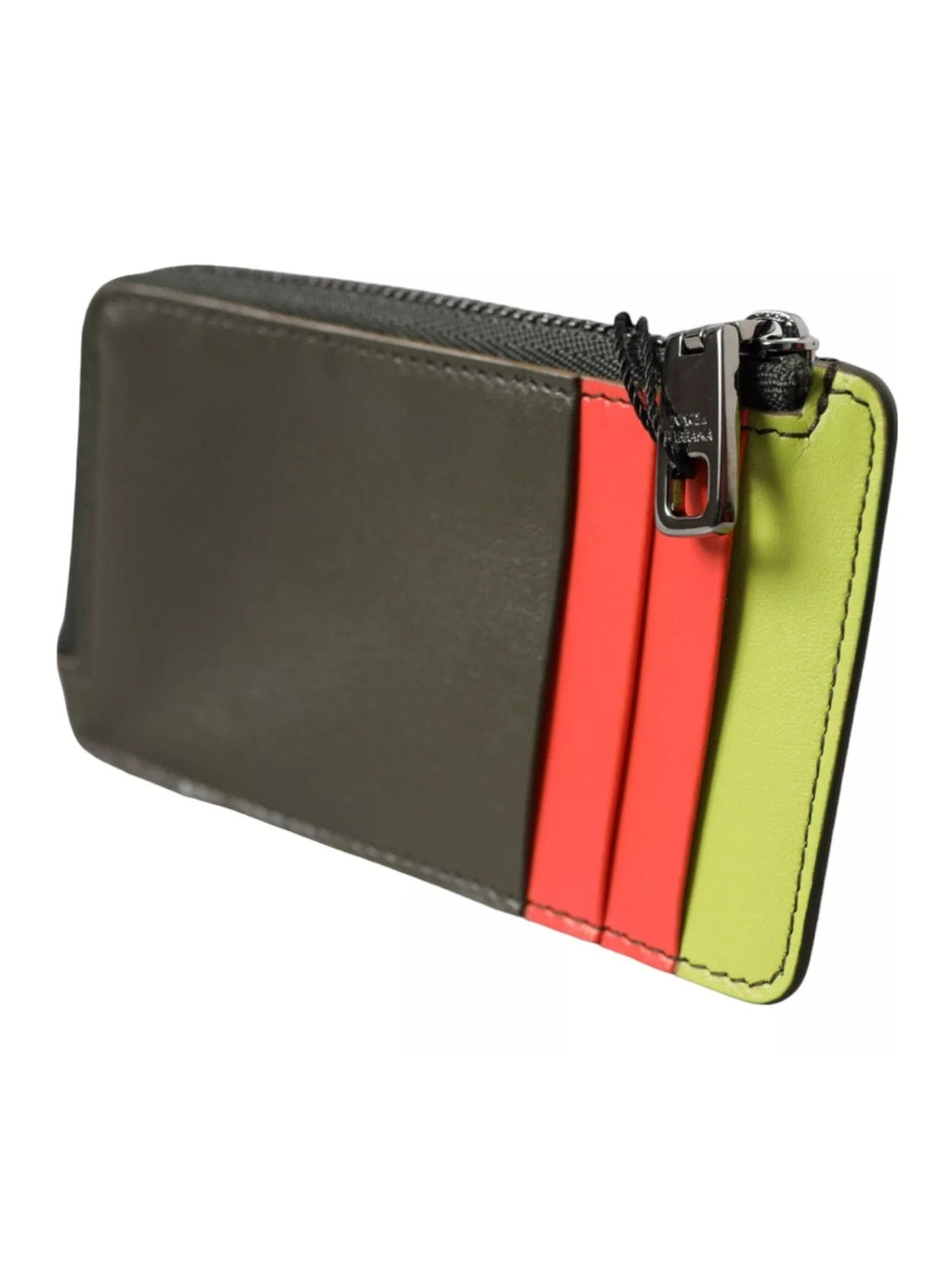 Dolce & Gabbana Multicolor Calfskin Leather Logo Card Holder Women Wallet