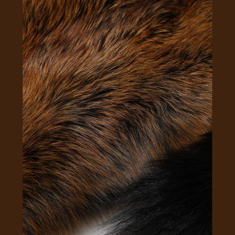 Dolce & Gabbana Brown Red Fox Fur Neck Cashmere Warmer Scarf