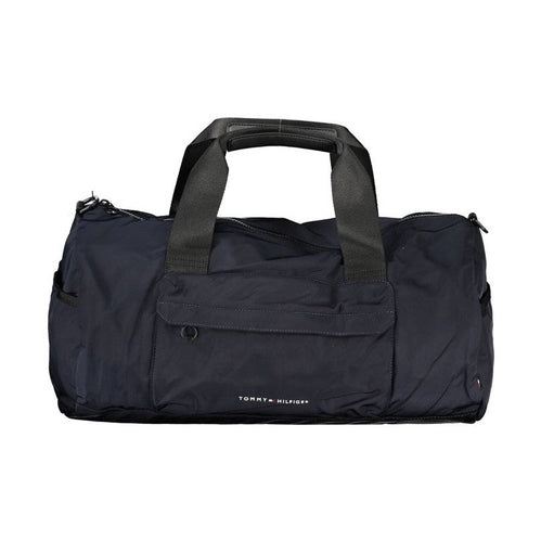 Tommy Hilfiger Blue Polyester Men's Bag with Adjustable Shoulder Strap