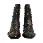 Dolce & Gabbana Black Crystal Embellished Men Short Boots Shoes