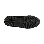 Dolce & Gabbana Dress Black Fur Leather Slippers Men Shoes