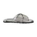 Silver Strass Slides Flats Slippers Shoes