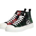 Dolce & Gabbana Multicolor Cotton High Top Men Sneakers Shoes