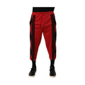 Red Embroidered Casual Cropped Trouser Pants