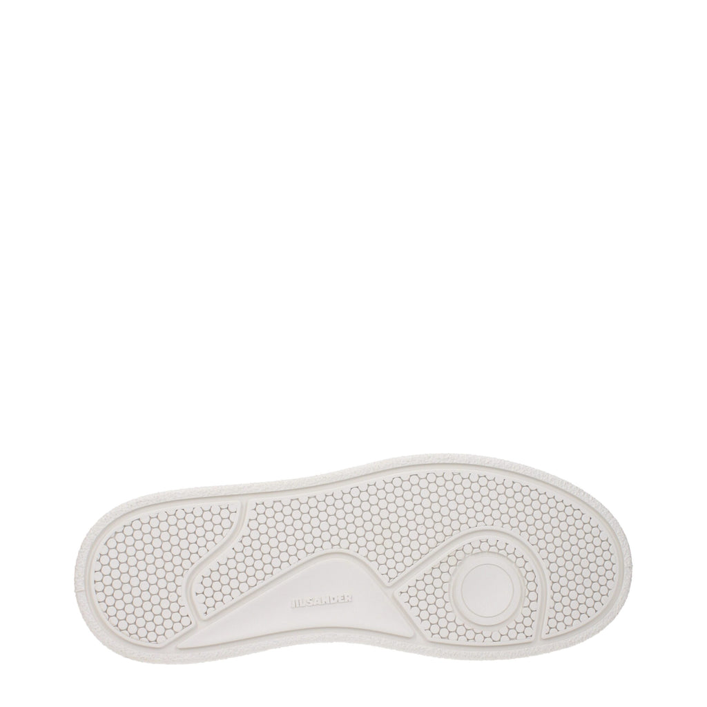 White Leather Low Top Sneakers