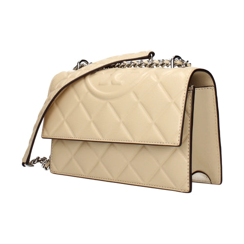 Beige Leather Crossbody Bag