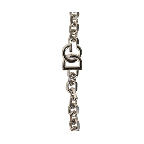 Dolce & Gabbana Black Leather Pearl Chain Bag Accessory Shoulder Strap