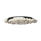 Dolce & Gabbana Black Leather Pearl Chain Bag Accessory Shoulder Strap