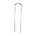Black Leather Gold Chain Bag Accessory Shoulder Strap