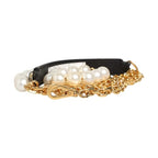 Dolce & Gabbana Black Leather Gold Chain Bag Accessory Shoulder Strap