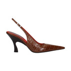 Stella McCartney Brown Leather High Heel Pumps