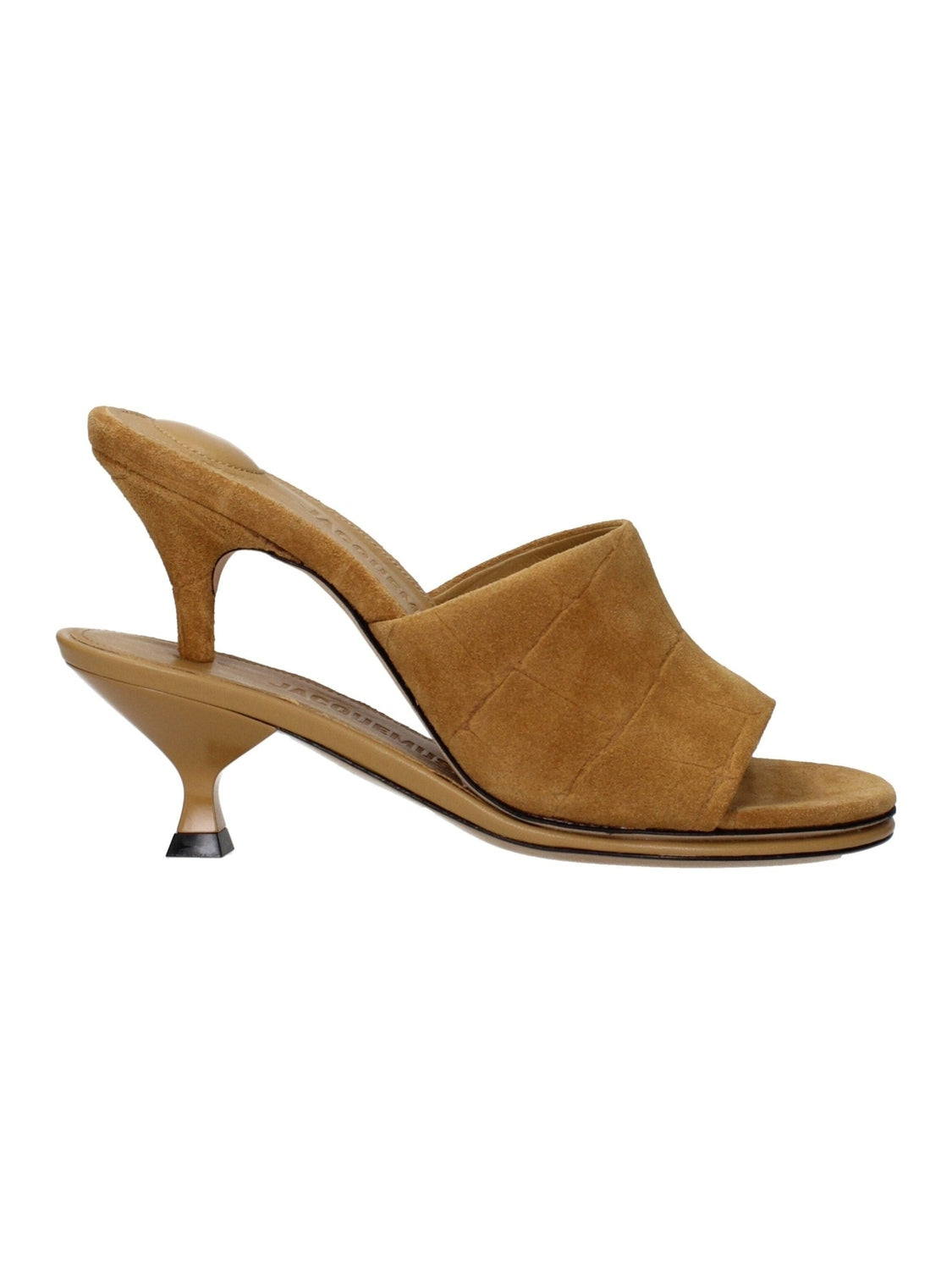Jacquemus Brown Leather Stiletto Heel Sandals