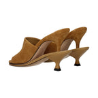 Jacquemus Brown Leather Stiletto Heel Sandals
