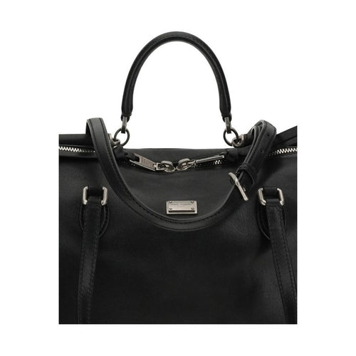 Dolce & Gabbana Black Calf Leather Bos Taurus Shoulder Bag