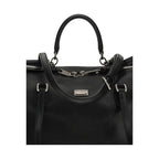 Dolce & Gabbana Black Calf Leather Bos Taurus Shoulder Bag