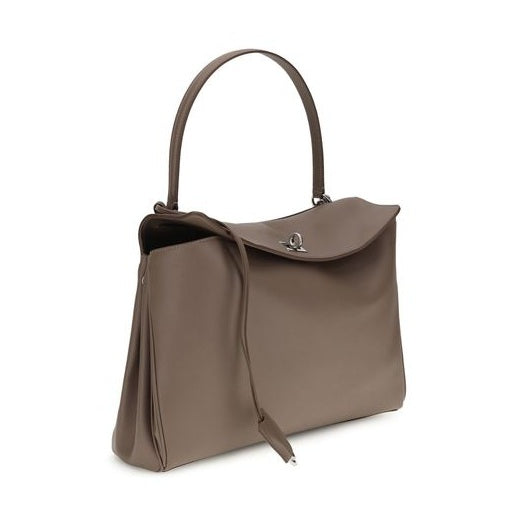 Balenciaga Gray Calf Leather Bos Taurus Shoulder Bag