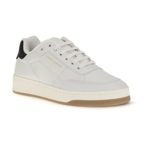 Saint Laurent White Calf Leather Bos Taurus Low Top Sneakers