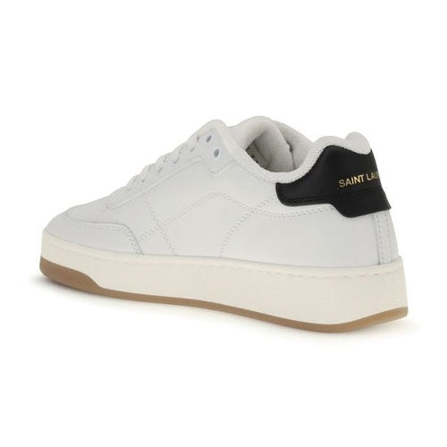 Saint Laurent White Calf Leather Bos Taurus Low Top Sneakers
