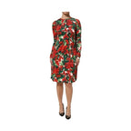 Dolce & Gabbana Multicolor Floral Short Portofino Dress