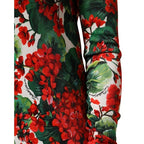 Dolce & Gabbana Multicolor Floral Short Portofino Dress