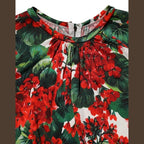 Dolce & Gabbana Multicolor Floral Short Portofino Dress